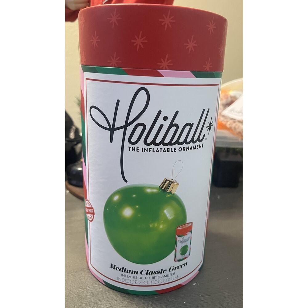 Holiball The Inflatable Ornament Medium Vintage Green 18" Diameter - Picture 1 of 5